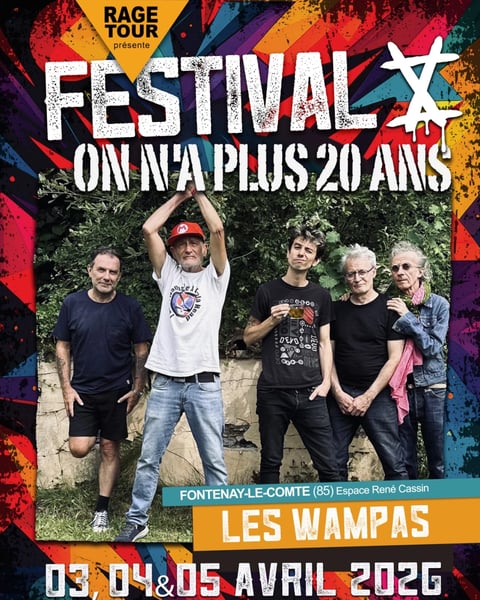 Festival On n'a plus 20 ans 2026 Les Wampas