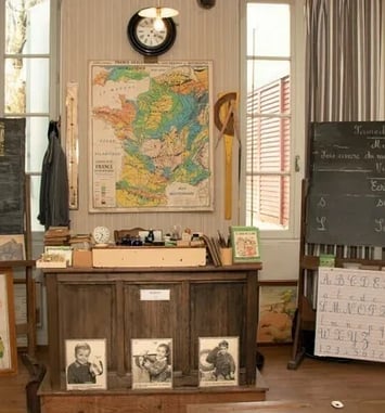 Dictée au musée autrefois l'école
