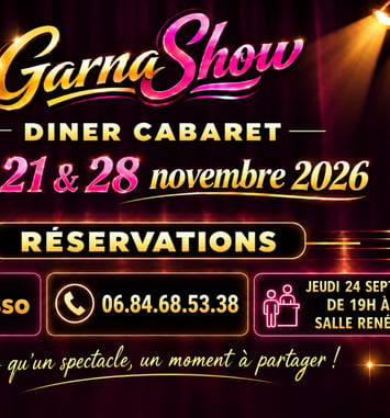 Garnashow 2026, spectacle de cabaret et music-hall à La Garnache du 20 au 28 novembre 2026