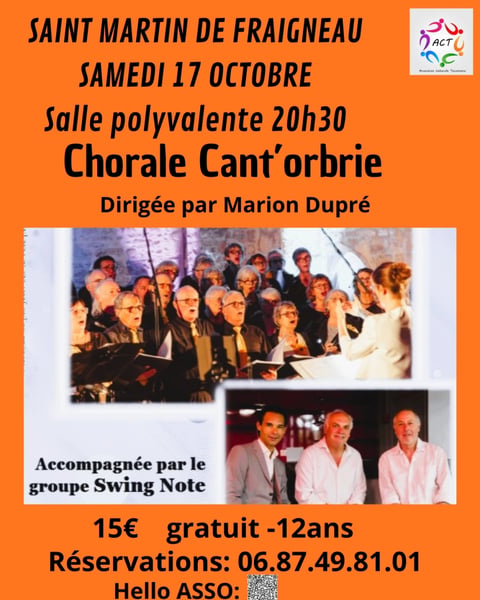 Chorale Cant'Orbrie en concert